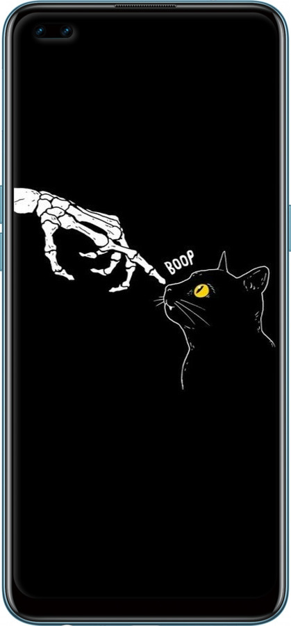 2D пластиковый чехол Кошка для Oppo Reno 4 Lite - 6505t-2099 изображение 