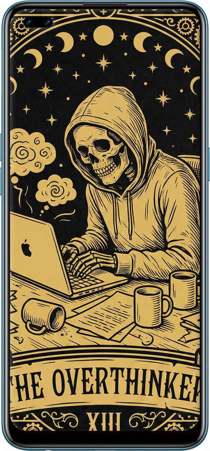 2D пластиковый чехол The Overthinker для Oppo Reno 4 Lite - 6774t-2099 изображение 