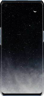 3D пластиковий матовий чехол Голубые облака, Голубая луна для Oppo Reno 4 Pro - 6396m-2024 изображение 