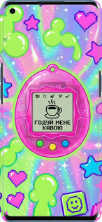 3D пластиковый матовый чехол Y2K Aesthetic Retro Pet: Годуй мене кавою для Oppo Reno 4 Pro - 6784m-2024 изображение 