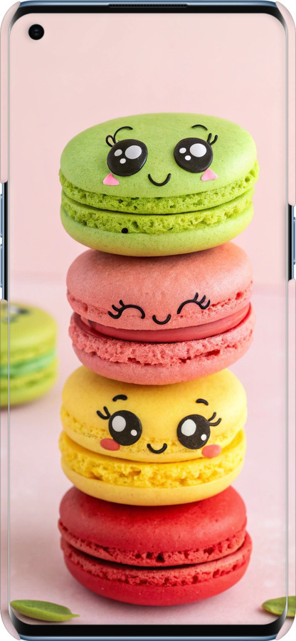 3D пластиковый матовый чехол Печенье для Oppo Reno 4 Pro - 6693m-2024 изображение 