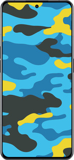 Силиконовый чехол Желто-голубой камуфляж для Oppo Reno8 Pro 5G - 1084u-2615 изображение 