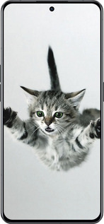 Силиконовый чехол Летящий котёнок для Oppo Reno8 Pro 5G - 2322u-2615 изображение 