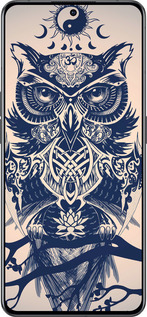 Силиконовый чехол Узорчатая сова для Oppo Reno8 Pro 5G - 4000u-2615 изображение 