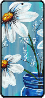 Силіконовий чехол Красиві арт-ромашки для Oppo Reno8 Pro 5G - 4031u-2615 изображение 
