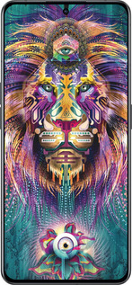 Силиконовый чехол Люминесцентный лев для Oppo Reno8 Pro 5G - 4037u-2615 изображение 