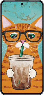 Силиконовый чехол Зеленоглазый кот в очках для Oppo Reno8 Pro 5G - 4054u-2615 изображение 