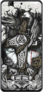 Силіконовий чехол Тату Вікінг для Oppo Reno8 Pro 5G - 4098u-2615 изображение 