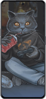 Силиконовый чехол gamer cat для Oppo Reno8 Pro 5G - 4140u-2615 изображение 