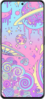 Силиконовый чехол Розовая галактика для Oppo Reno8 Pro 5G - 4146u-2615 изображение 