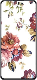 Силиконовый чехол Vintage flowers для Oppo Reno8 Pro 5G - 4333u-2615 изображение 