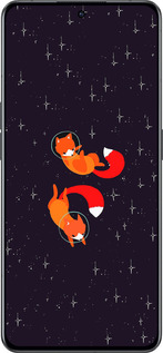 Силиконовый чехол Лисички в космосе для Oppo Reno8 Pro 5G - 4519u-2615 изображение 