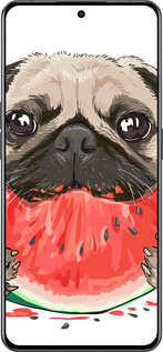 Силіконовий чехол Мопс і кавун для Oppo Reno8 Pro 5G - 4665u-2615 изображение 