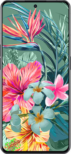 Силиконовый чехол Тропические цветы v1 для Oppo Reno8 Pro 5G - 4667u-2615 изображение 