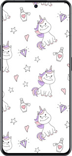 Силиконовый чехол Единорожка v2 для Oppo Reno8 Pro 5G - 4703u-2615 изображение 