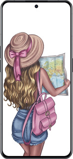 Силіконовий чехол Дівчина з картою для Oppo Reno8 Pro 5G - 4704u-2615 изображение 