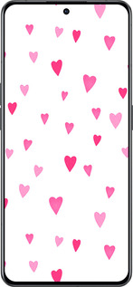 Силиконовый чехол Сердечки 2 для Oppo Reno8 Pro 5G - 4763u-2615 изображение 