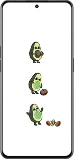 Силиконовый чехол Авокадо 1 для Oppo Reno8 Pro 5G - 4857u-2615 изображение 