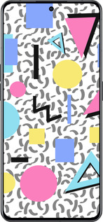 Силиконовый чехол Color shapes для Oppo Reno8 Pro 5G - 4893u-2615 изображение 