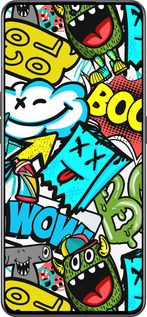 Силиконовый чехол Стикеры v4 для Oppo Reno8 Pro 5G - 5508u-2615 изображение 