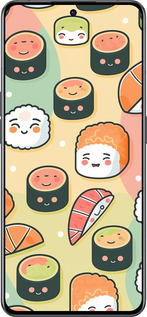 Силиконовый чехол Суши паттерн для Oppo Reno8 Pro 5G - 5583u-2615 изображение 