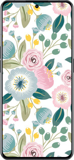Силиконовый чехол Цветочные обои v2 для Oppo Reno8 Pro 5G - 5602u-2615 изображение 