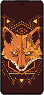 Силиконовый чехол Лиса геометрия для Oppo Reno8 Pro 5G - 5607u-2615 изображение 