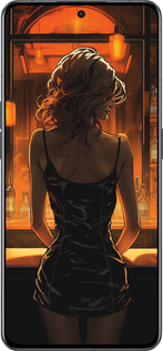 Силиконовый чехол Чехол для телефона Девушка в баре для Oppo Reno8 Pro 5G - 5947u-2615 изображение 