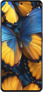 Силиконовый чехол Желто-голубые бабочки для Oppo Reno8 Pro 5G - 6046u-2615 изображение 