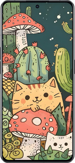 Силіконовий чехол Коти гриби для Oppo Reno8 Pro 5G - 6321u-2615 изображение 