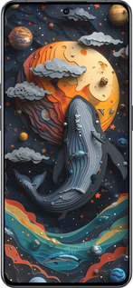 Силиконовый чехол Кит в космосе для Oppo Reno8 Pro 5G - 6328u-2615 изображение 