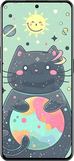 Силиконовый чехол Милый котик для Oppo Reno8 Pro 5G - 6364u-2615 изображение 