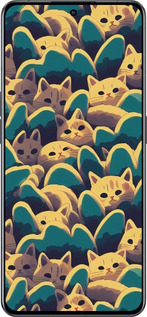 Силиконовый чехол С изображением кошек для Oppo Reno8 Pro 5G - 6429u-2615 изображение 