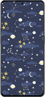 Силиконовый чехол Астрономический узор. Милый дизайн мультяшной вселенной для Oppo Reno8 Pro 5G - 6446u-2615 изображение 