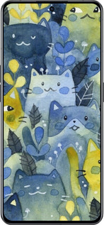 Силиконовый чехол С изображением кошачьего леса для Oppo Reno8 Pro 5G - 6447u-2615 изображение 