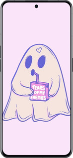 Силиконовый чехол Милый призрак для Oppo Reno8 Pro 5G - 6507u-2615 изображение 
