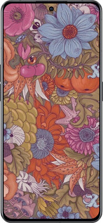 Силиконовый чехол Абстрактные цветы для Oppo Reno8 Pro 5G - 6526u-2615 изображение 