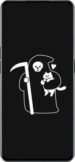 Силіконовий чехол Мінімалістичний арт: смерть та кішка для Oppo Reno8 Pro 5G - 6529u-2615 изображение 