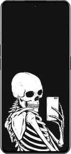 Силиконовый чехол Скелет делает Selfie для Oppo Reno8 Pro 5G - 6535u-2615 изображение 