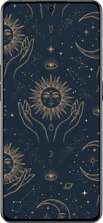 Силиконовый чехол Celestial Harmony: Sun & Moon Gold Mystic Pattern для Oppo Reno8 Pro 5G - 6778u-2615 изображение 