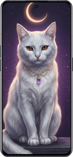Силіконовий чехол Mystic White Cat Gothic Dark Purple Gold для Oppo Reno8 Pro 5G - 6805u-2615 изображение 