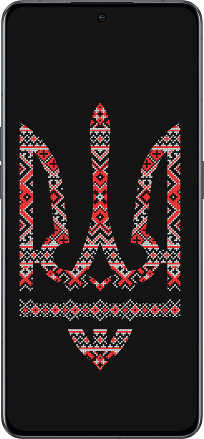 Силіконовий чехол Герб - вишиванка на чорному фоні для Oppo Reno8 Pro 5G - 1196u-2615 изображение 