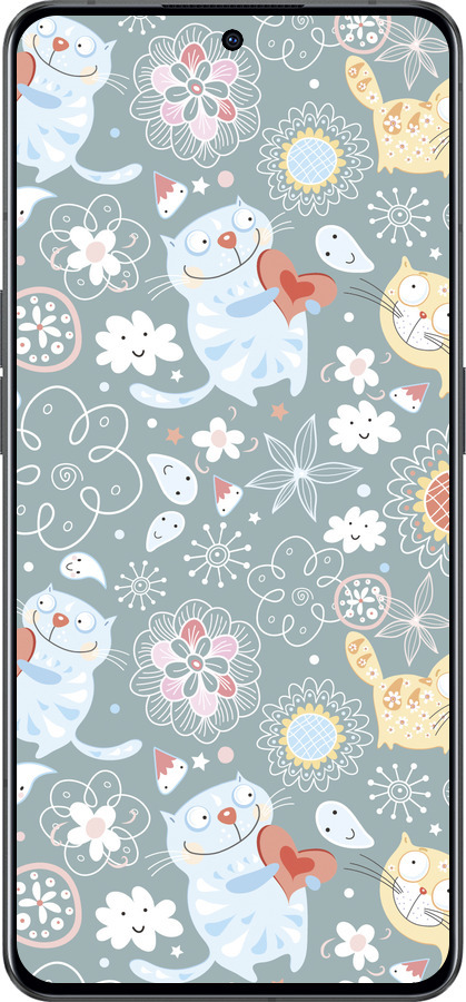 Силіконовий чехол Кошенята v3 для Oppo Reno8 Pro 5G - 1223u-2615 изображение 