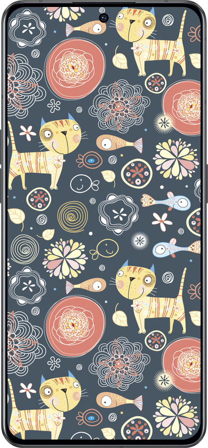 Силиконовый чехол Котята v4 для Oppo Reno8 Pro 5G - 1224u-2615 изображение 