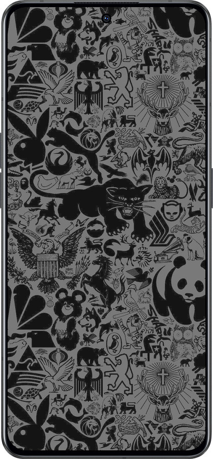 Силиконовый чехол Чёрно-серый стикер бомбинг для Oppo Reno8 Pro 5G - 2432u-2615 изображение 