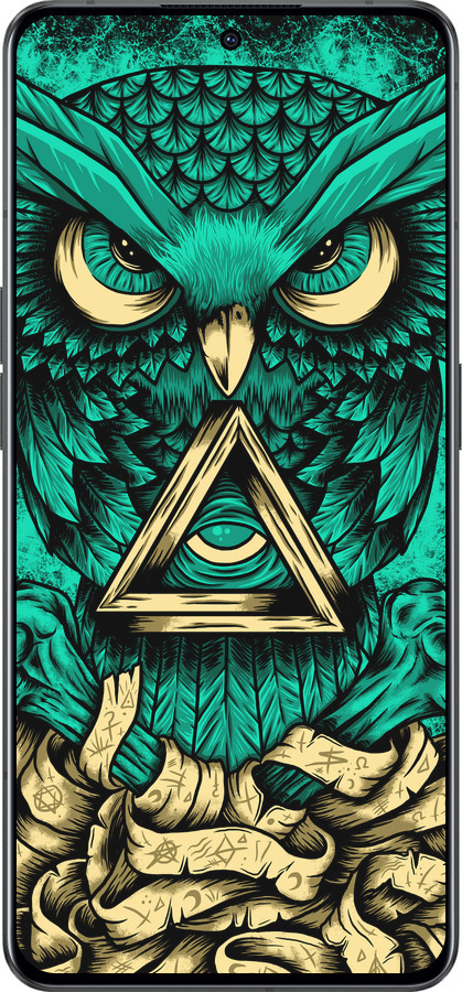 Силиконовый чехол Сова Арт-тату для Oppo Reno8 Pro 5G - 3971u-2615 изображение 