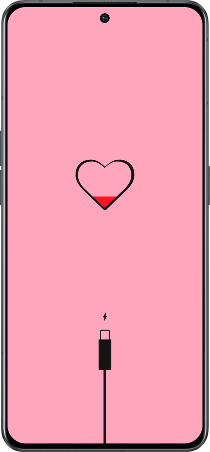 Силиконовый чехол Подзарядка сердца1 для Oppo Reno8 Pro 5G - 4275u-2615 изображение 
