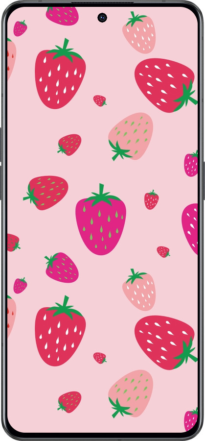 Силиконовый чехол Клубнички для Oppo Reno8 Pro 5G - 4332u-2615 изображение 