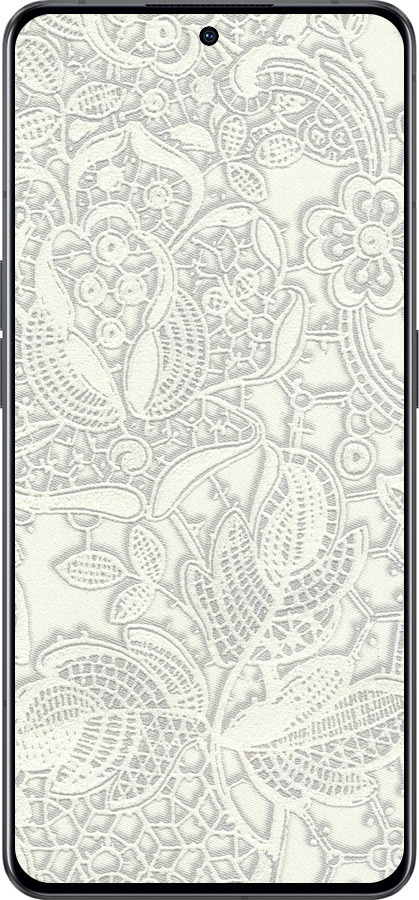 Силиконовый чехол Белое кружево для Oppo Reno8 Pro 5G - 4383u-2615 изображение 