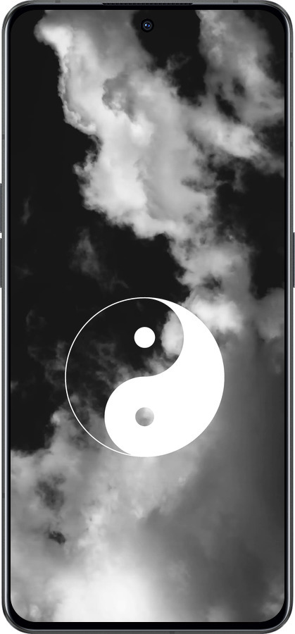 Силиконовый чехол Инь и Янь для Oppo Reno8 Pro 5G - 4389u-2615 изображение 